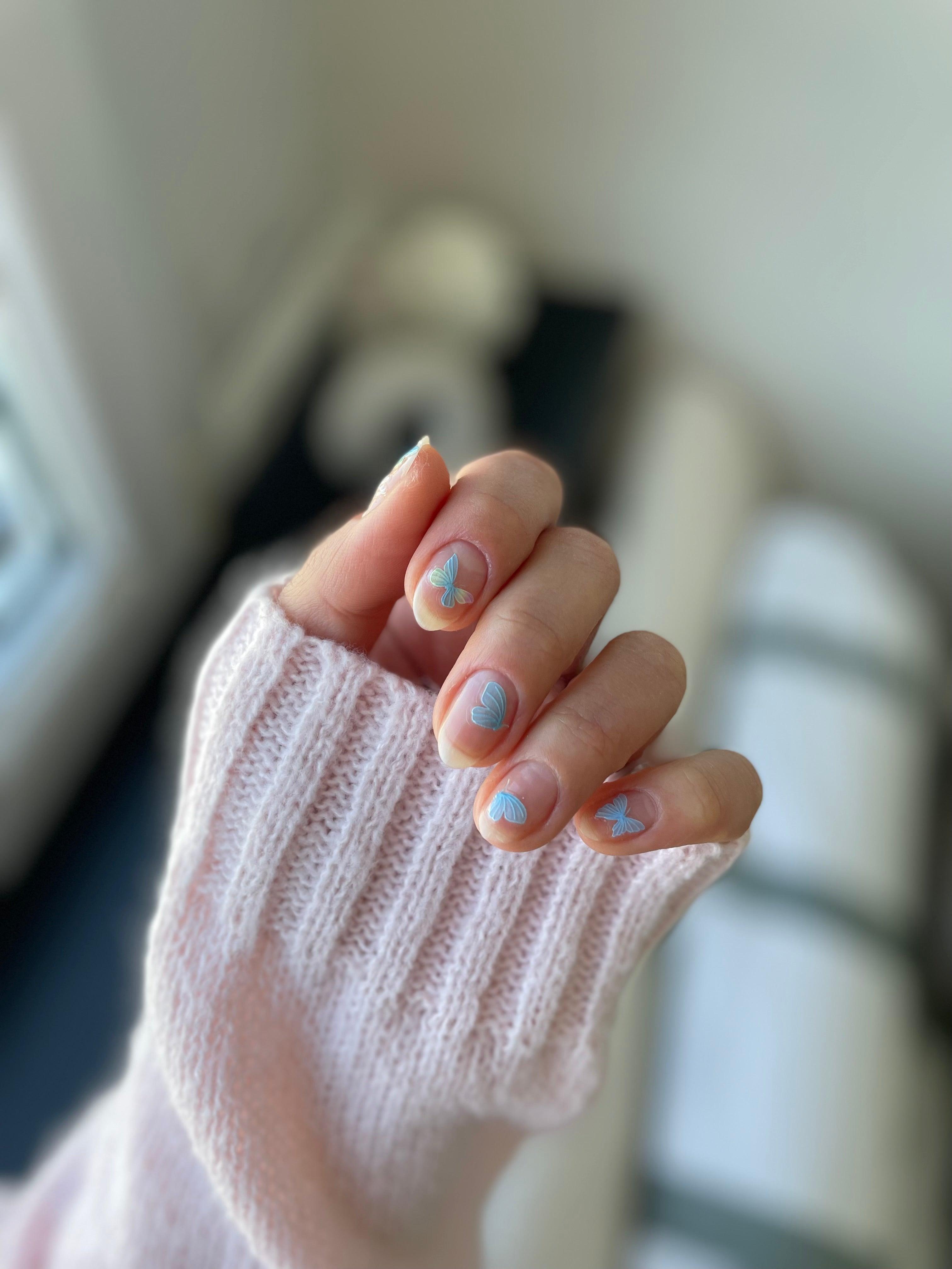 Azure Wings Nail Art Sticker