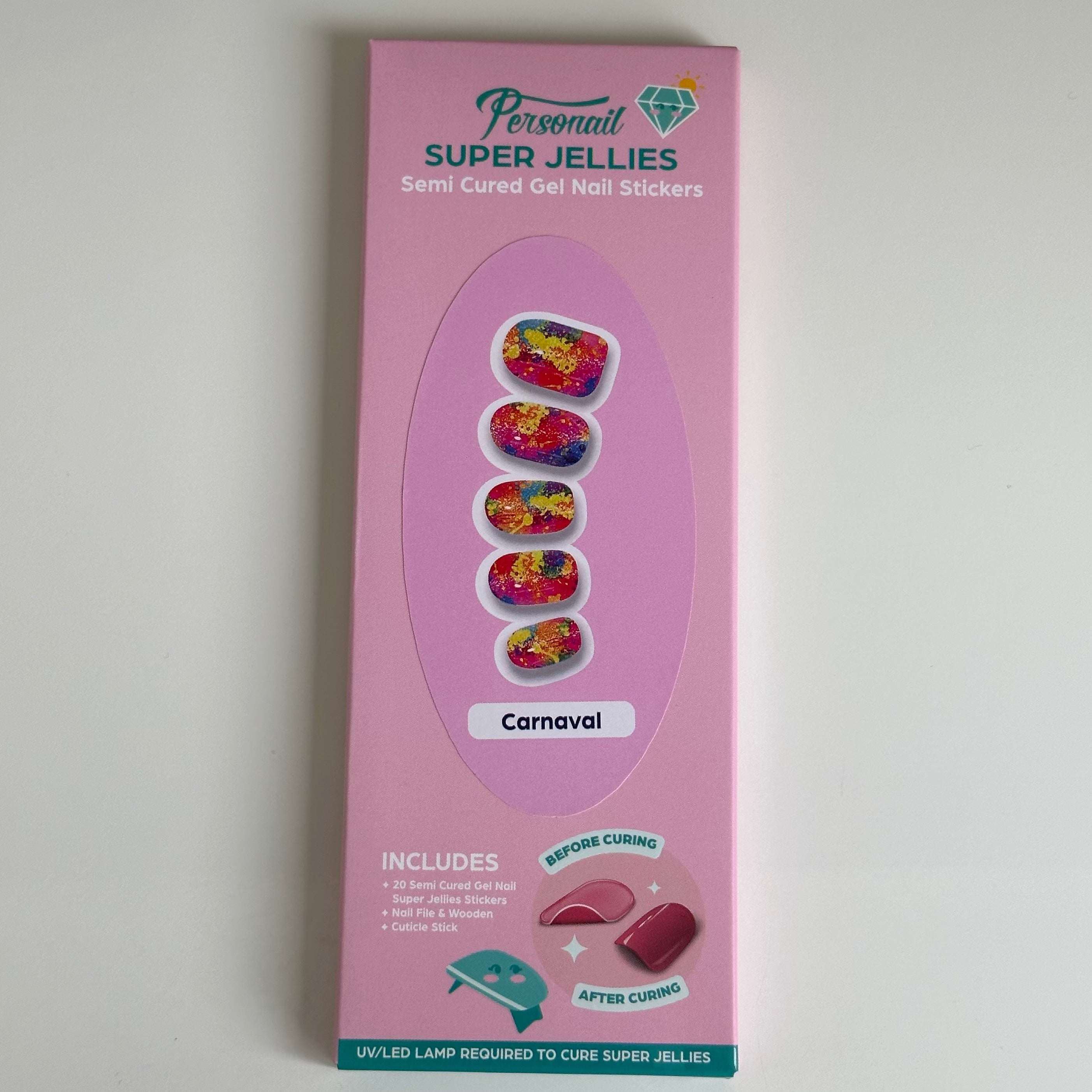 Carnaval | Super Jellies DIY Hard Semi Cured Gel Nail Wraps