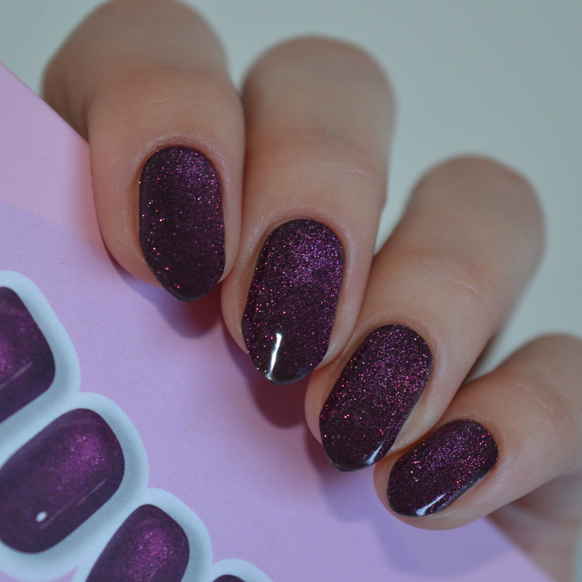 Cat Eye Maroon | Super Jellies DIY Hard Semi Cured Gel Nail Wraps