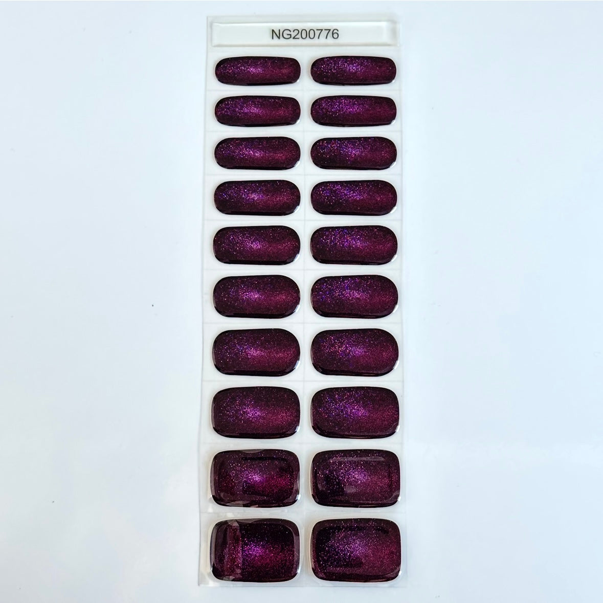 Cat Eye Maroon | Super Jellies DIY Hard Semi Cured Gel Nail Wraps
