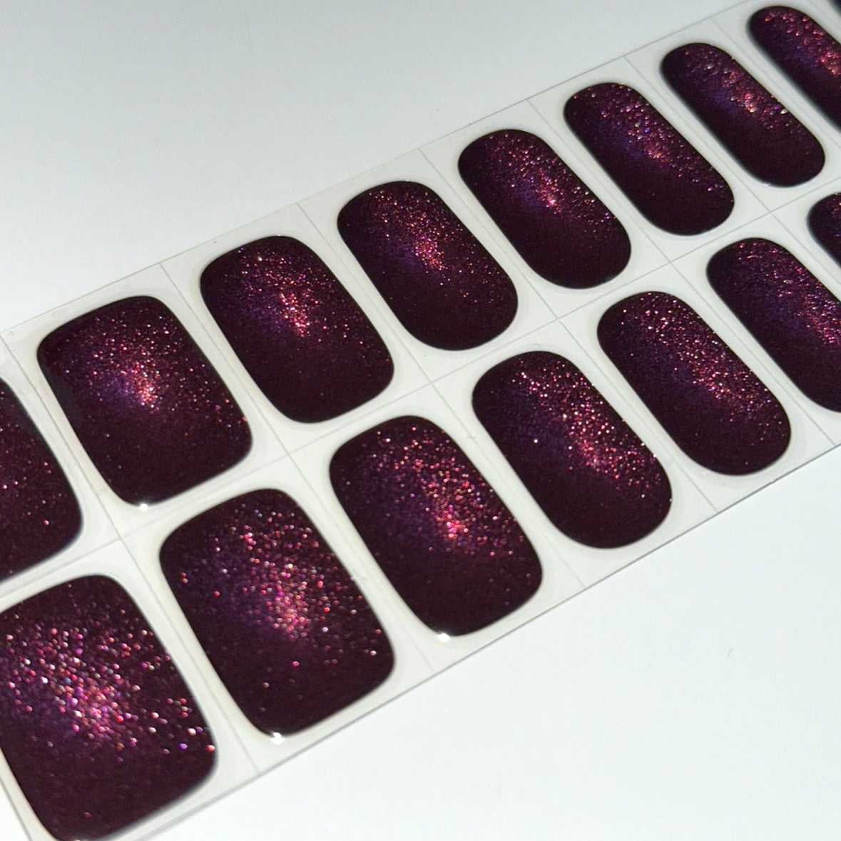 Cat Eye Maroon | Super Jellies DIY Hard Semi Cured Gel Nail Wraps