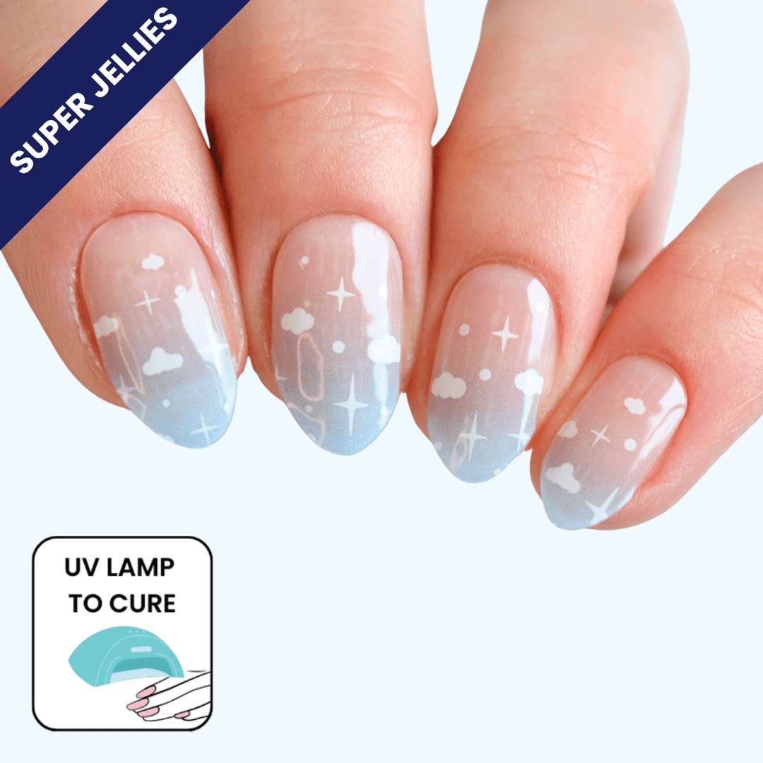Cloudy Day | Super Jellies DIY Hard Semi Cured Gel Nail Wraps