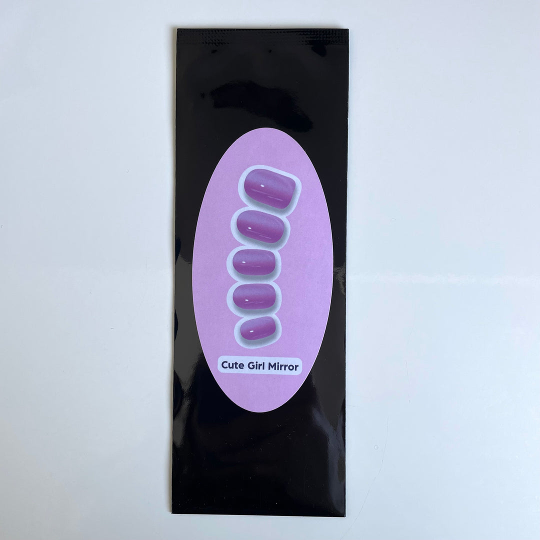 Cute Girl Mirror | Super Jellies DIY Hard Semi Cured Gel Nail Wraps