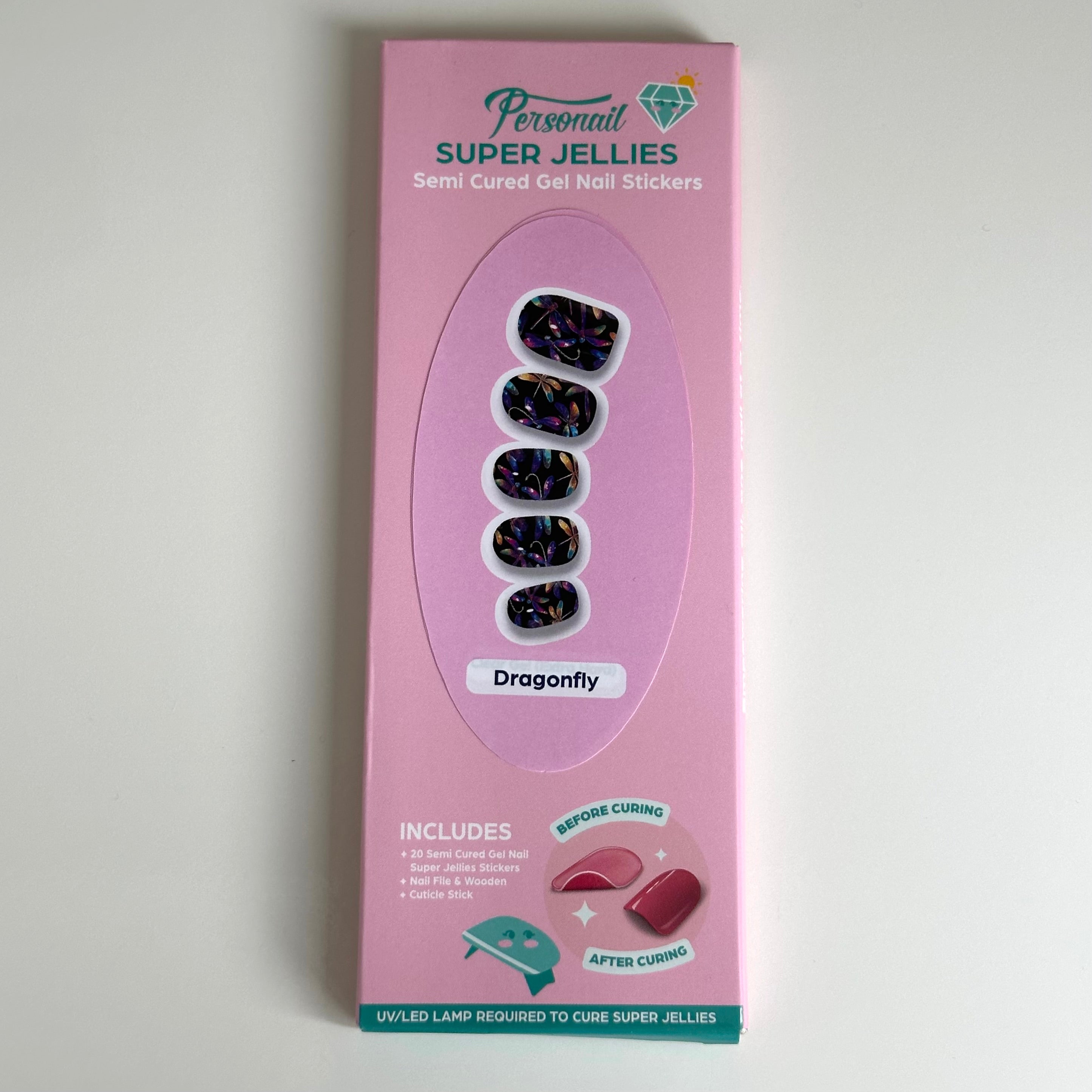 Dragonfly | Super Jellies DIY Hard Semi Cured Gel Nail Wraps