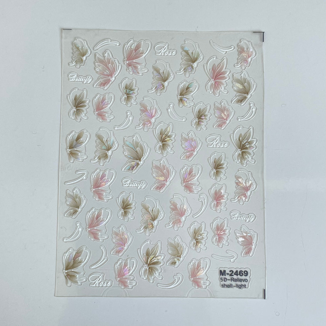 Enchanted Flutter Nail Art Sticker
