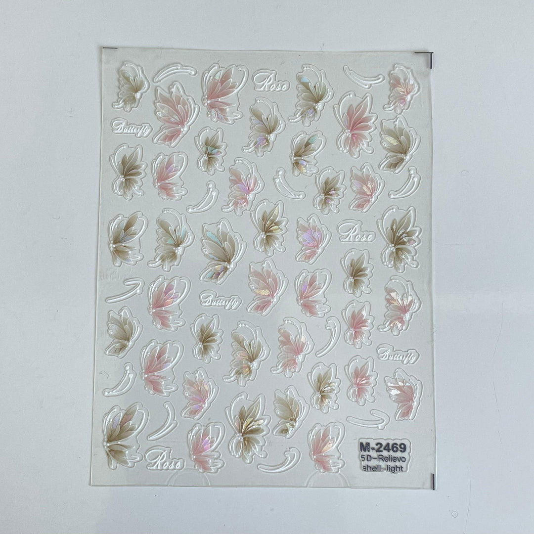 Enchanted Flutter Nail Art Sticker