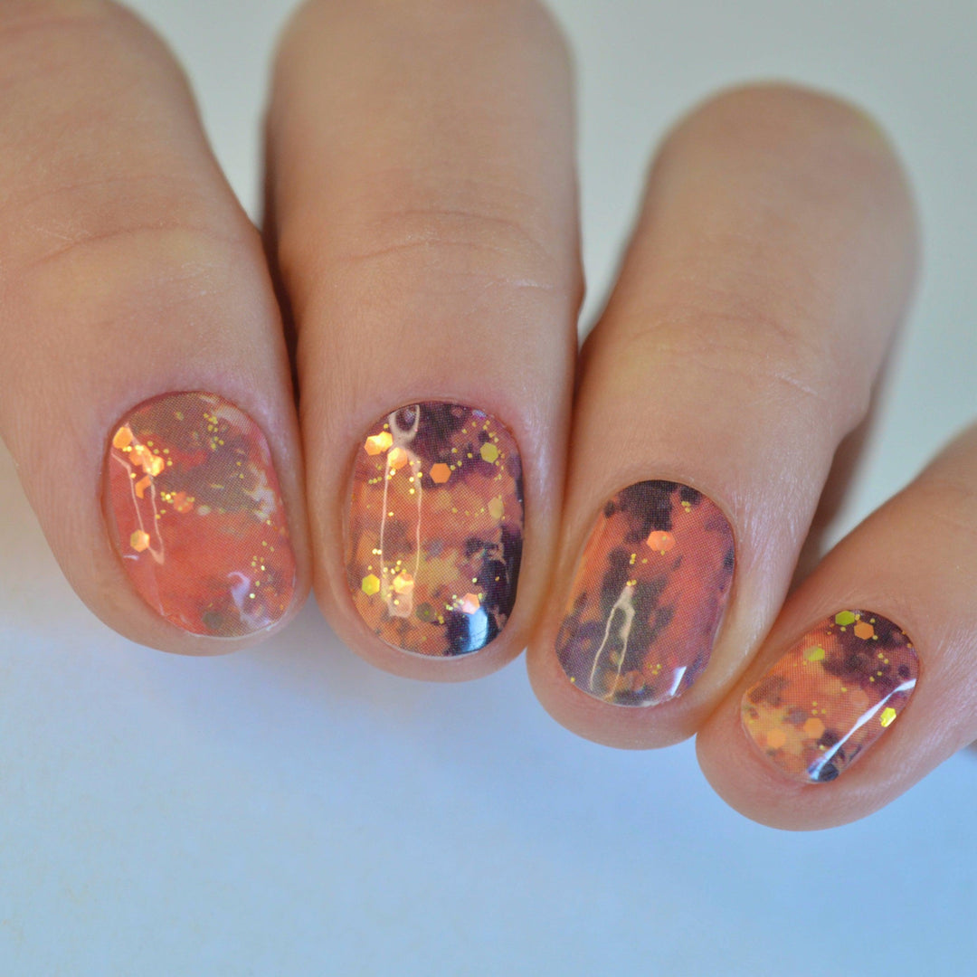 Evermore (Eras Tour) | Orange Cosy Nail Polish Wrap