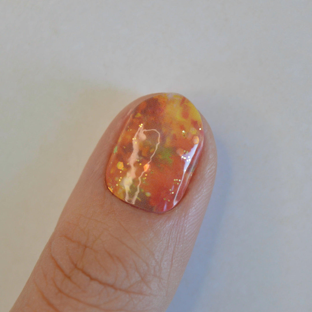 Evermore (Eras Tour) | Orange Cosy Nail Polish Wrap