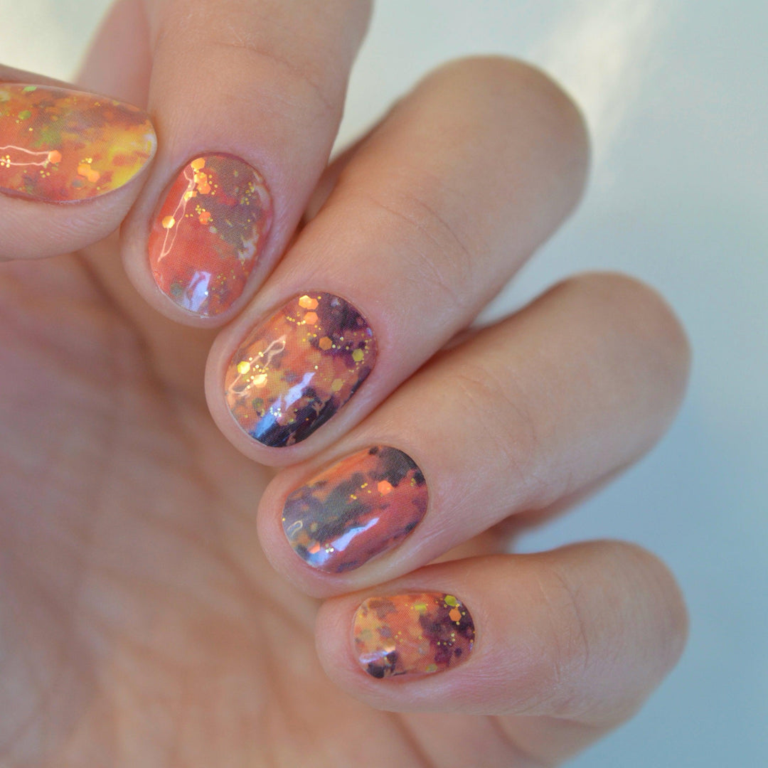 Evermore (Eras Tour) | Orange Cosy Nail Polish Wrap