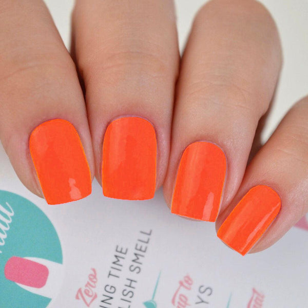 Fluro | Neon Orange Nail Polish Wrap