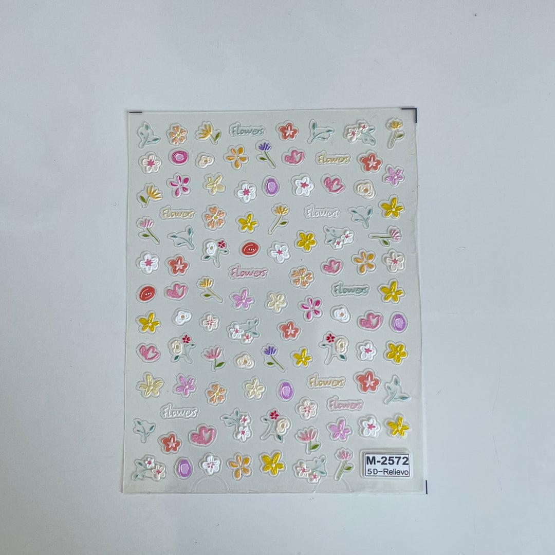 Full Bloom Nail Art Sticker