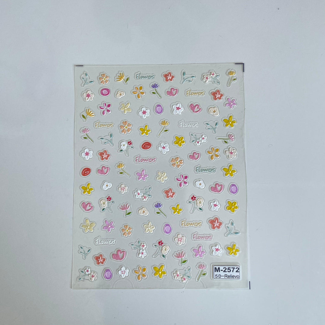 Full Bloom Nail Art Sticker