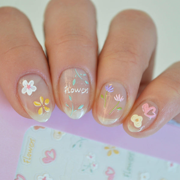 Full Bloom Nail Art Sticker