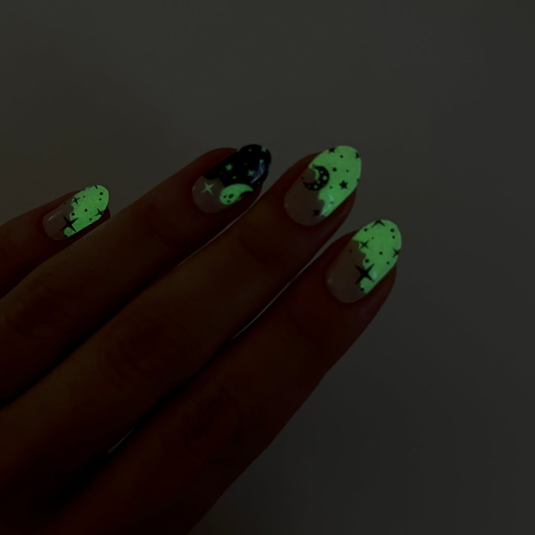 Glowie (Glow in the dark) | Super Jellies DIY Hard Semi Cured Gel Nail Wraps