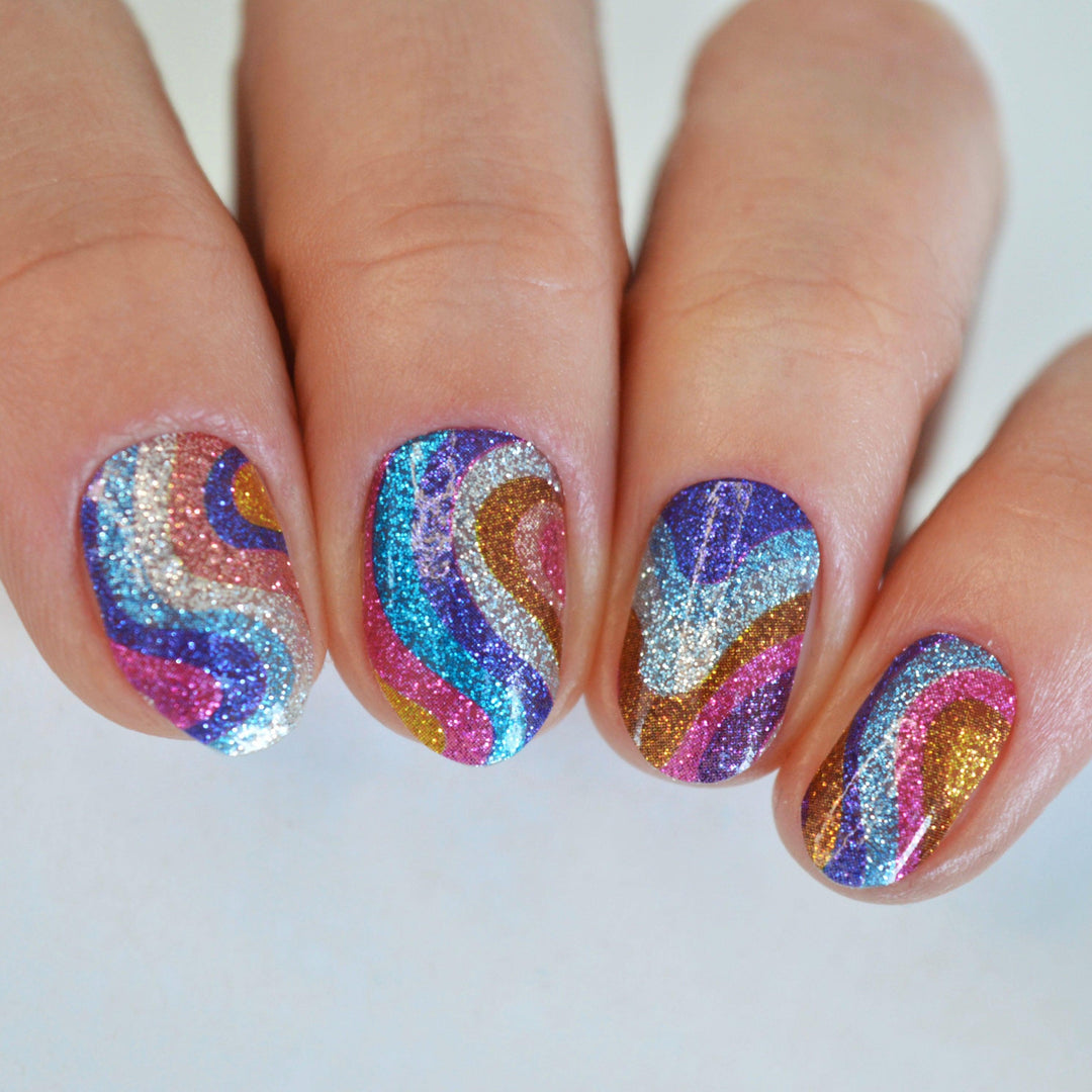 Groovy | Glitter Nail Polish Wrap