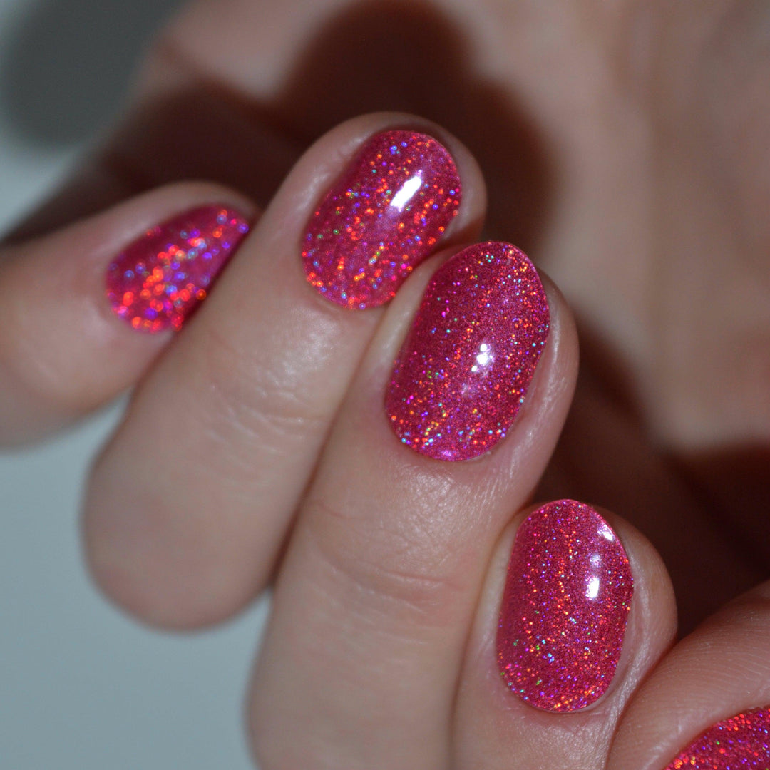 HOLO HOLO (Magenta) | Super Jellies DIY Hard Semi Cured Gel Nail Wraps