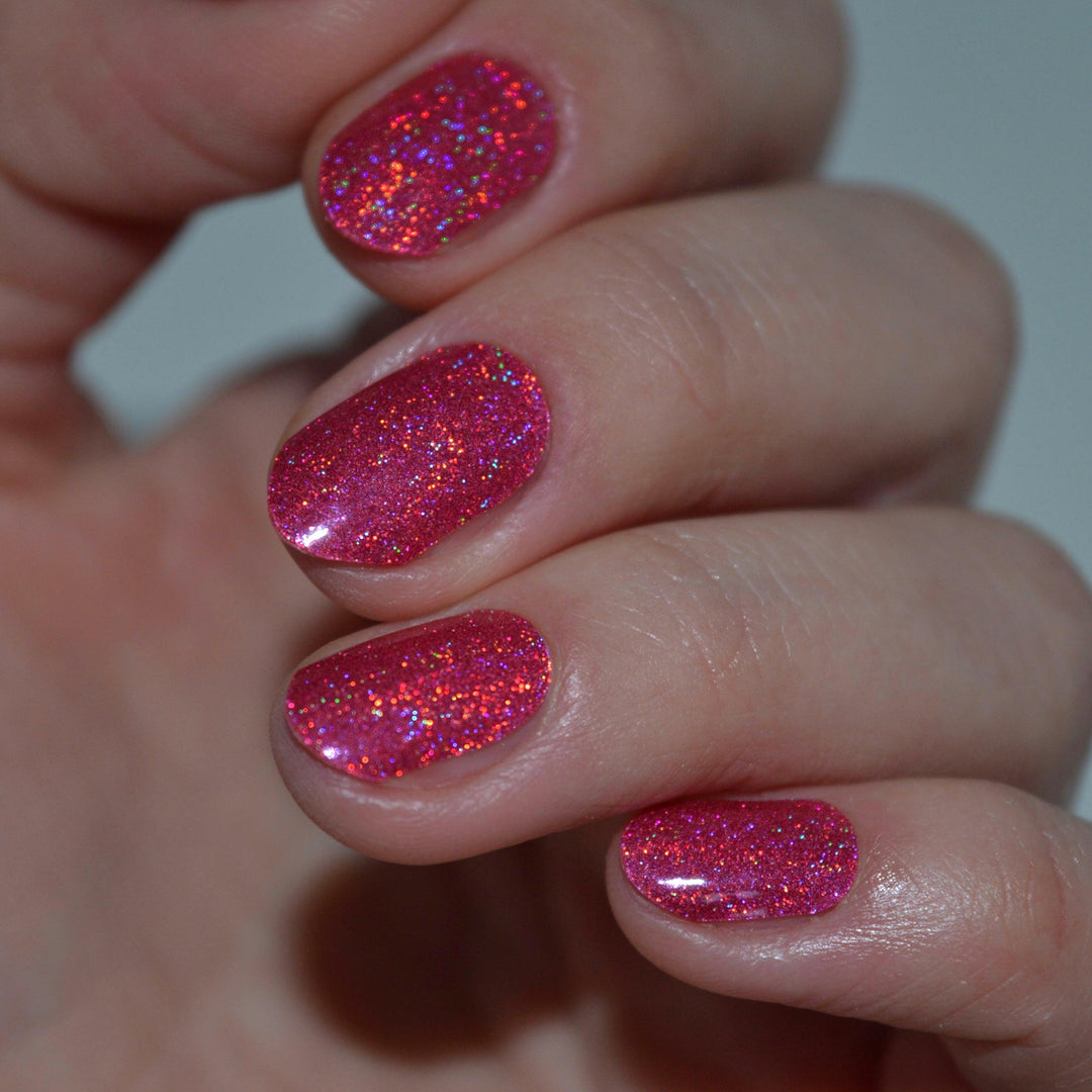 HOLO HOLO (Magenta) | Super Jellies DIY Hard Semi Cured Gel Nail Wraps