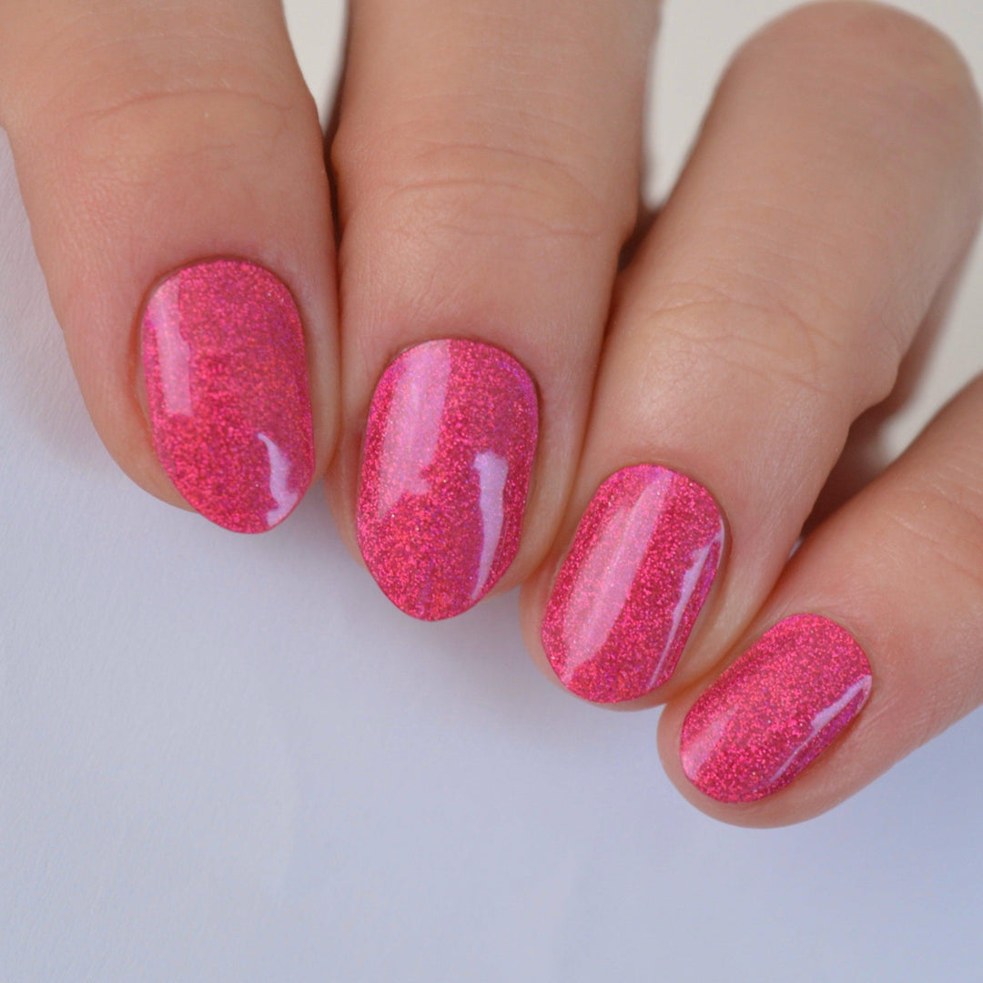 HOLO HOLO (Magenta) | Super Jellies DIY Hard Semi Cured Gel Nail Wraps