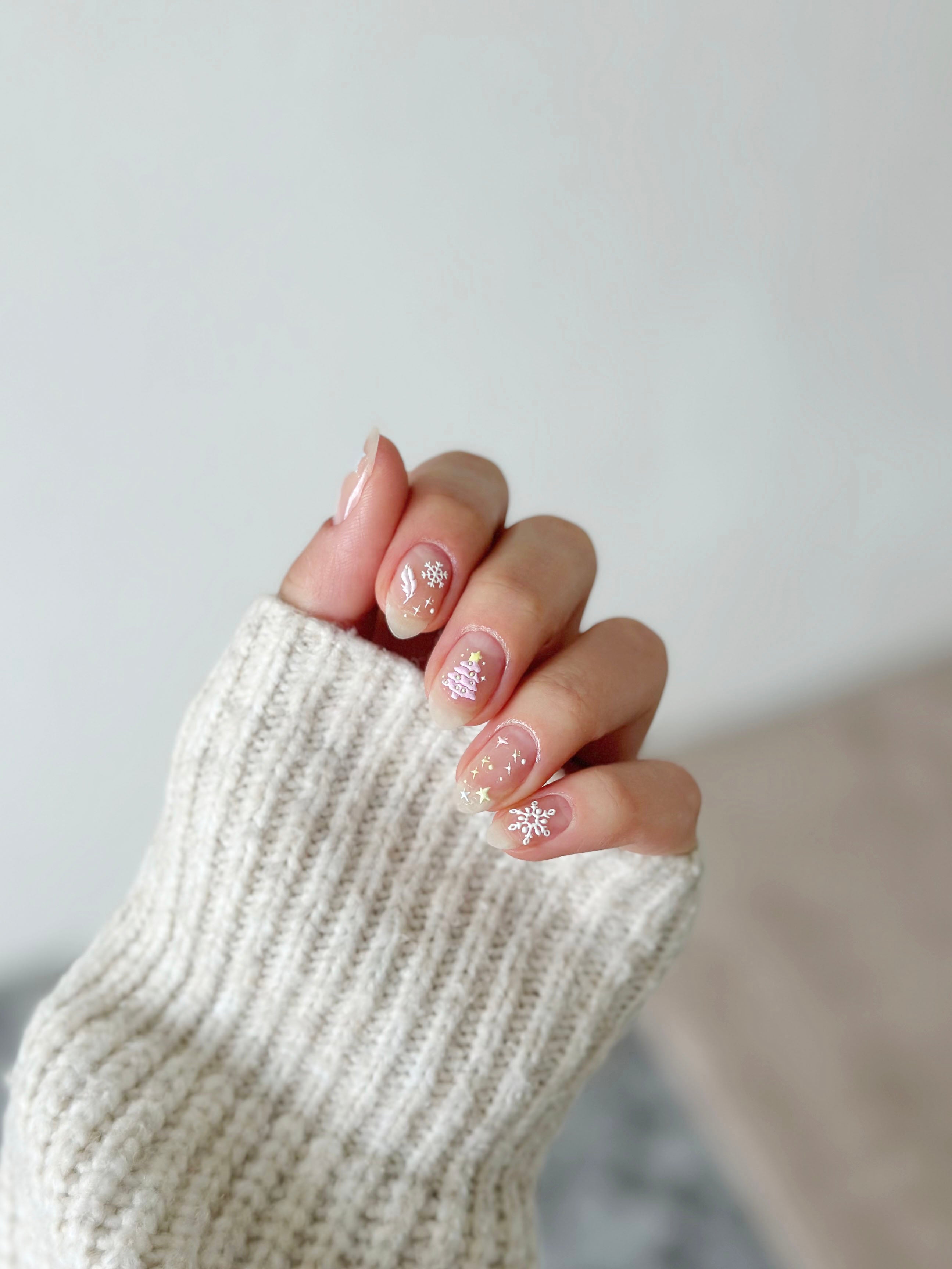 Frosty Tree PLAY Nail Art Sticker