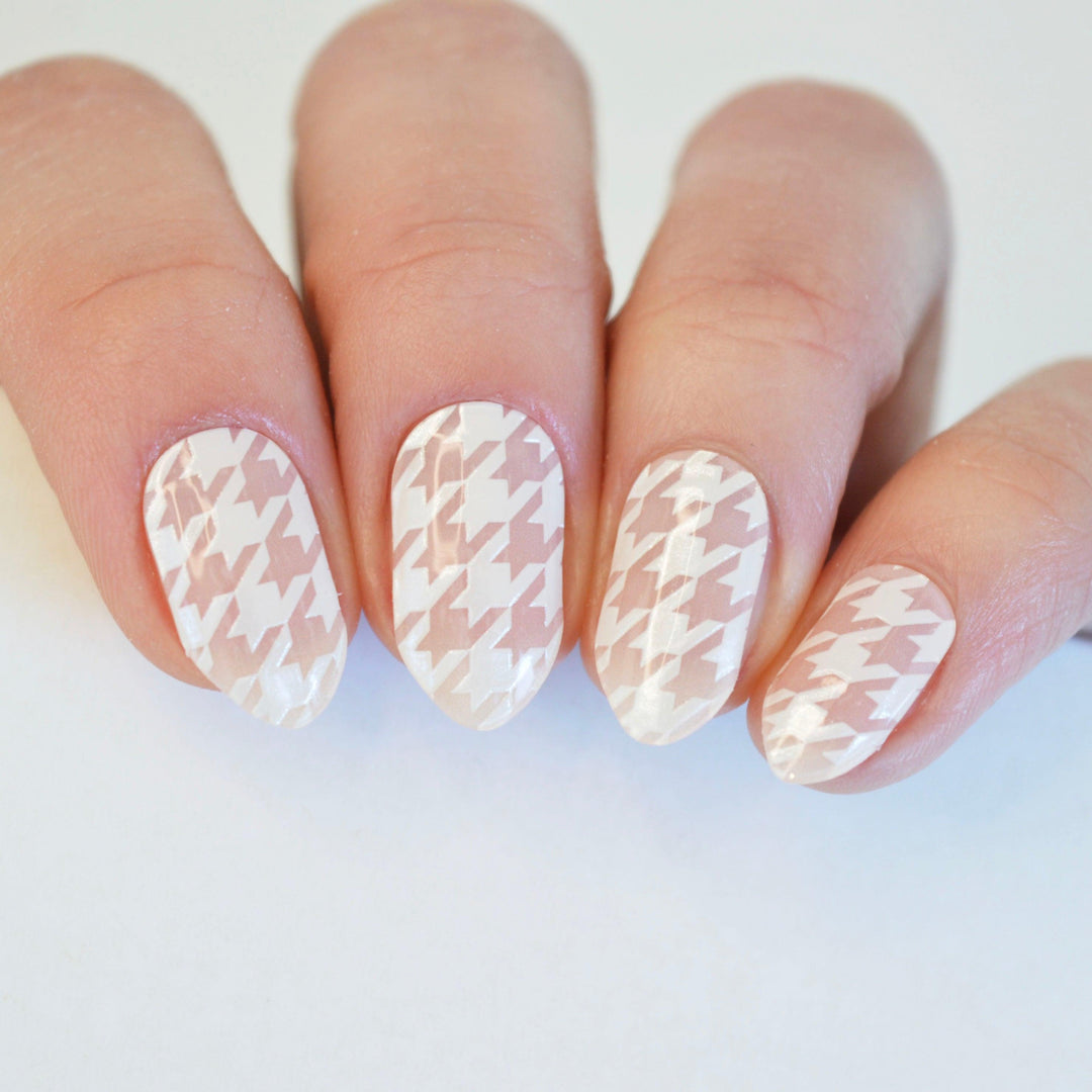 Houndstooth | Super Jellies DIY Hard Semi Cured Gel Nail Wraps