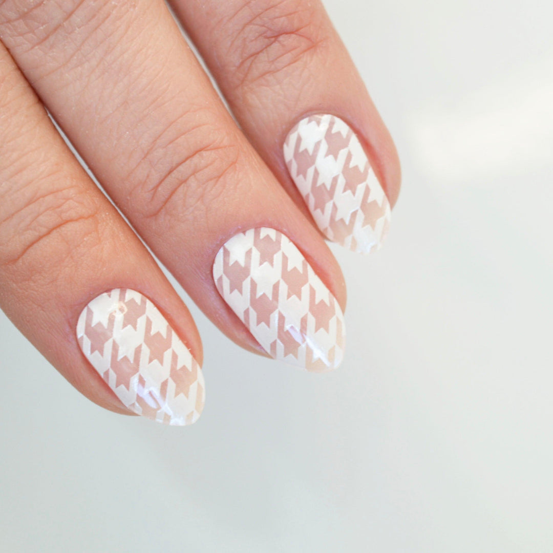 Houndstooth | Super Jellies DIY Hard Semi Cured Gel Nail Wraps