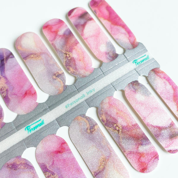Inky | Purple Marble Nail Polish Wraps