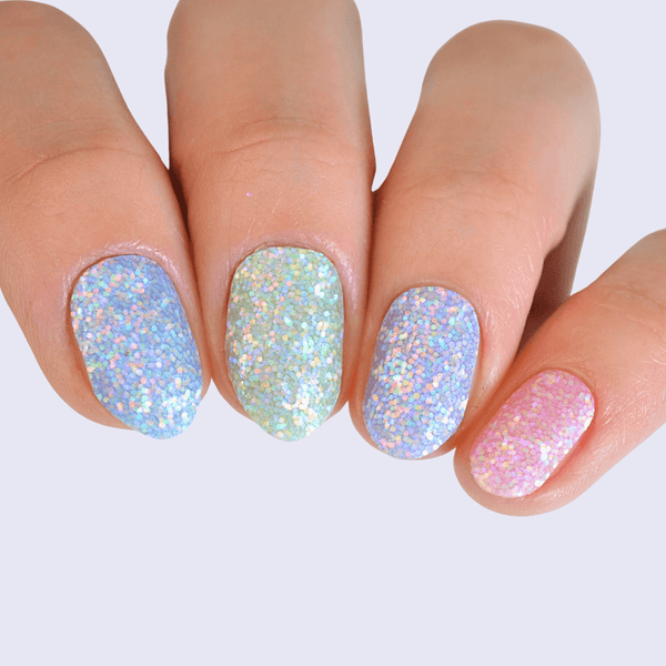 Jessica | Multi Rainbow Glitter Nail Polish Wraps
