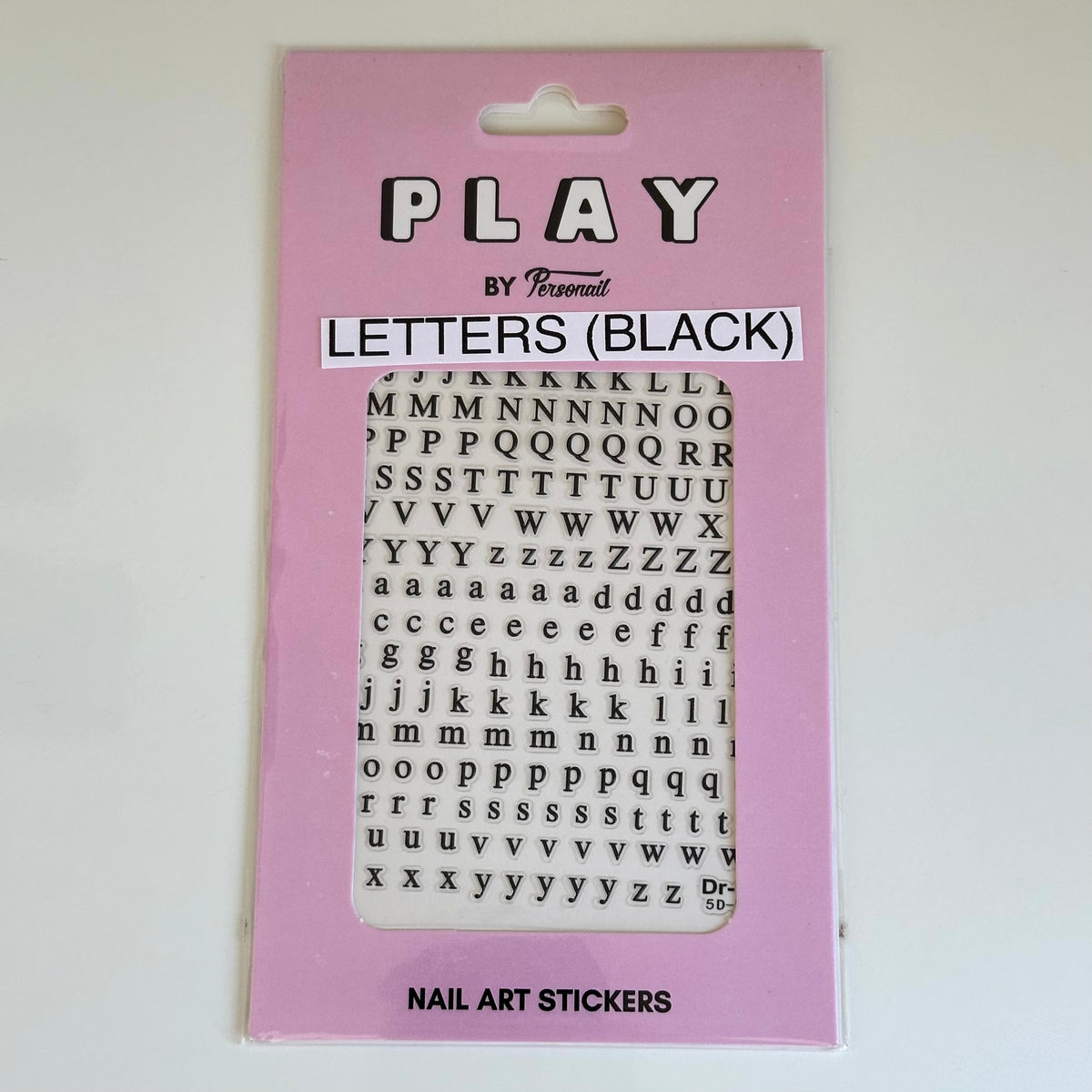 Letters Black PLAY Nail Art Sticker
