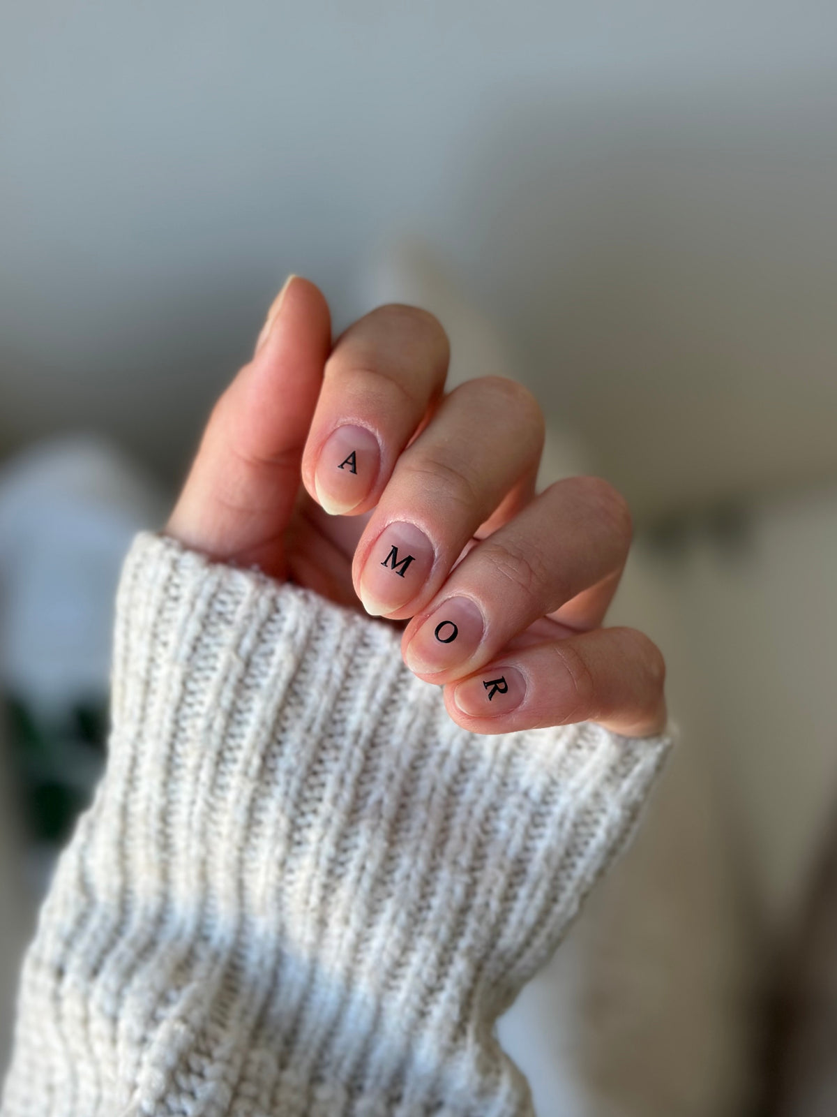 Letters Black PLAY Nail Art Sticker