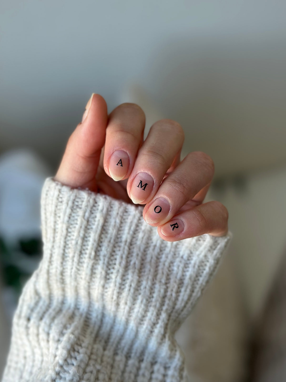 Letters Black PLAY Nail Art Sticker