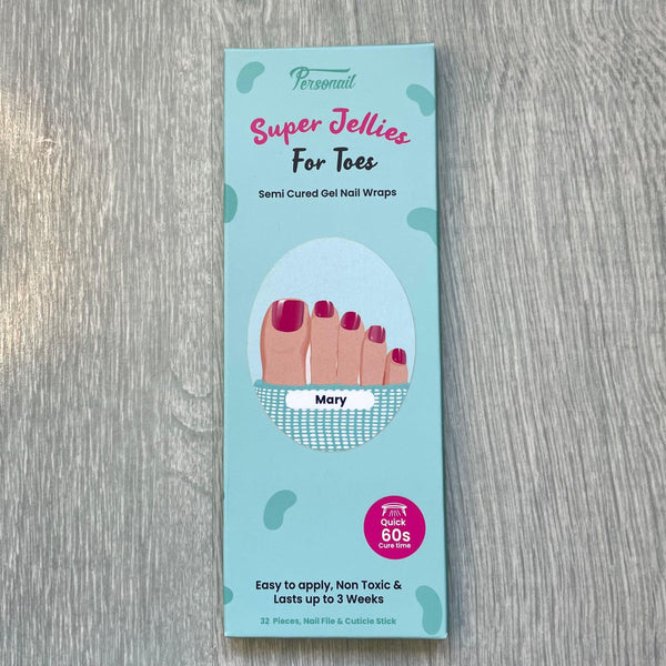 (Pedi/Toes) Mary Semi Cured Gel Nail Wraps