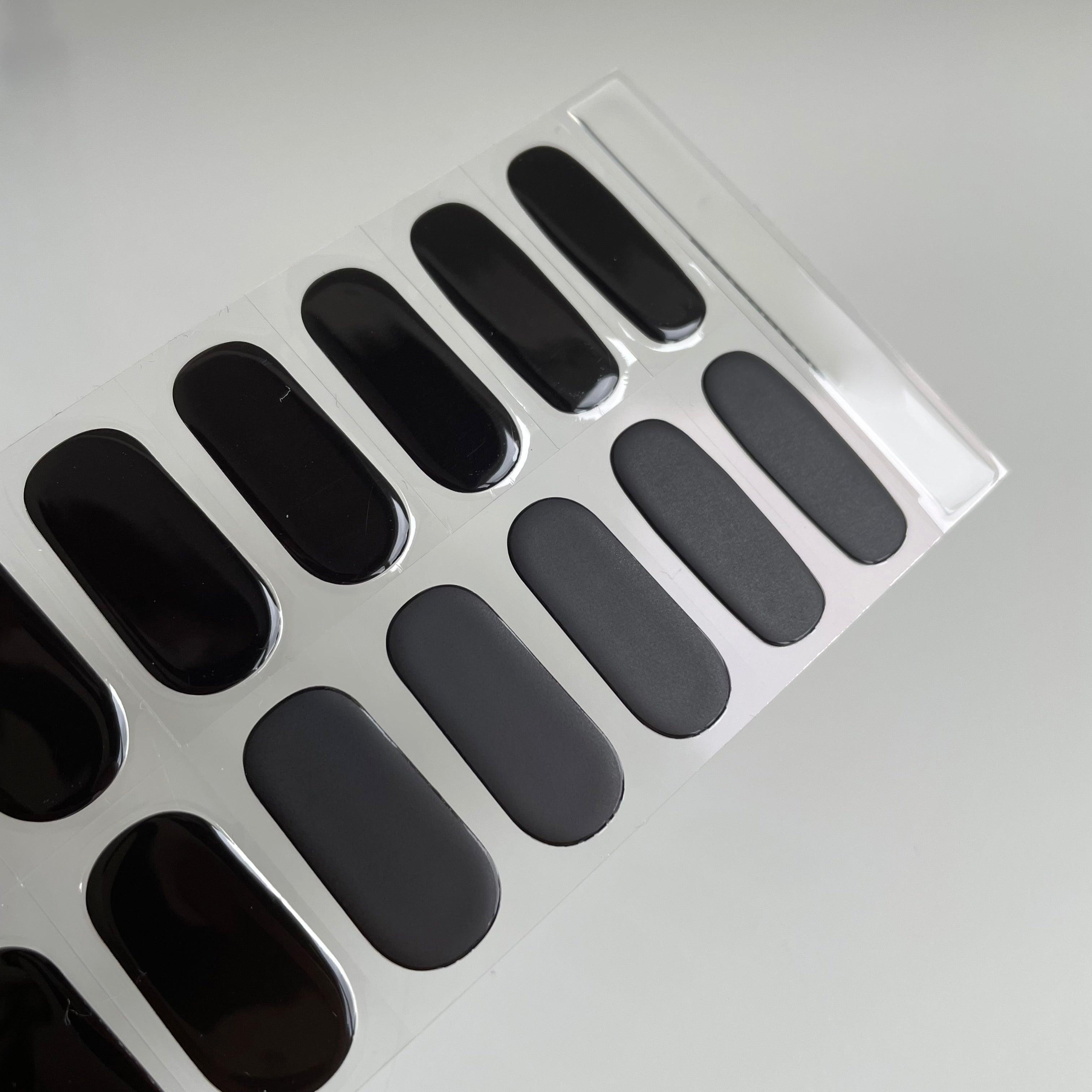 Matte Black | Super Jellies DIY Hard Semi Cured Gel Nail Wraps