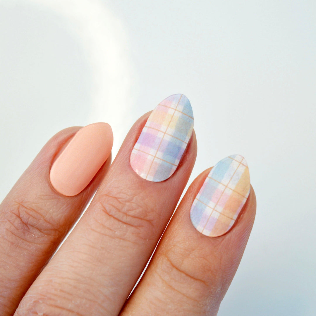 Matte Plaid | Super Jellies DIY Hard Semi Cured Gel Nail Wraps