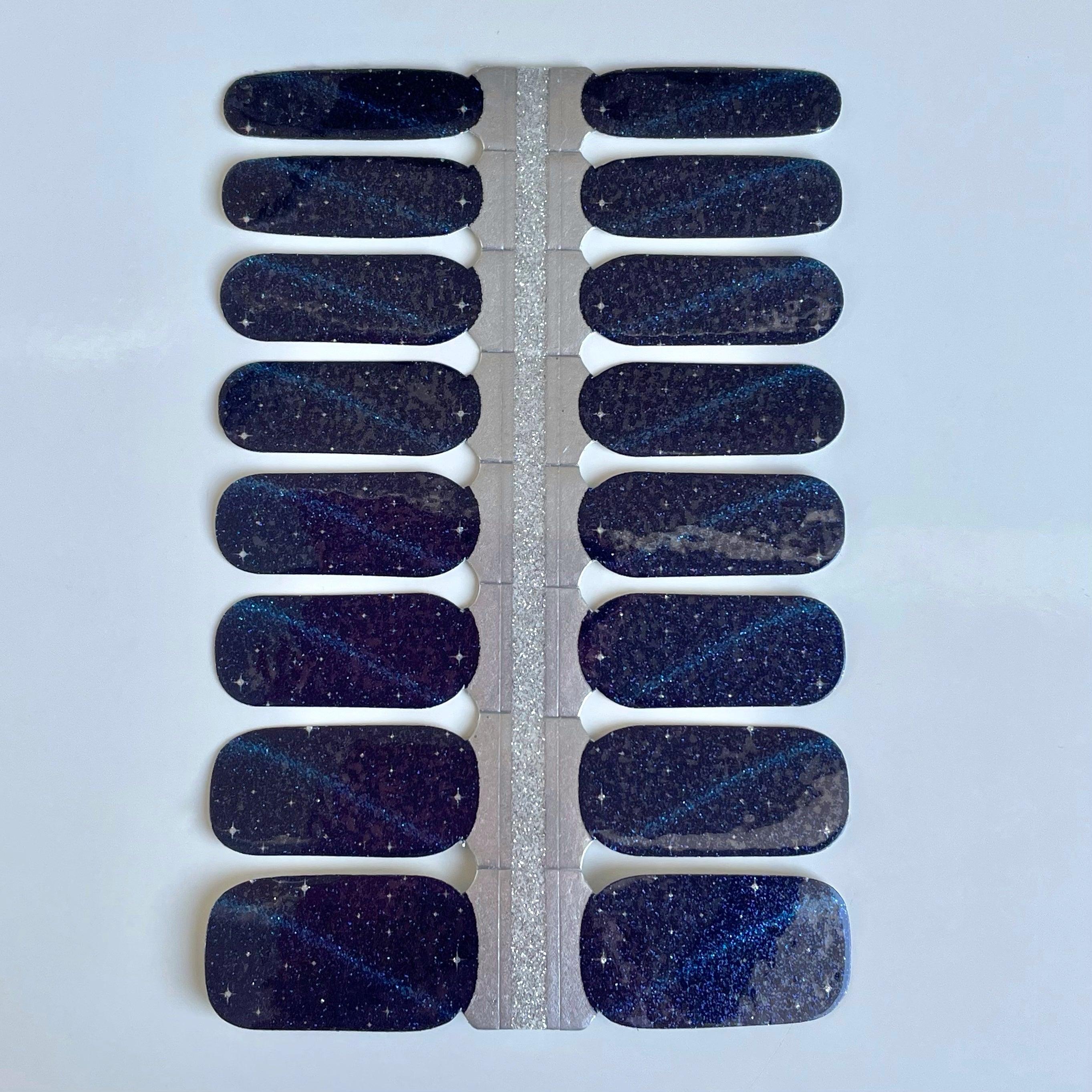 Midnights (Eras Tour) | Dark Blue Cat Eye Nail Polish Wrap