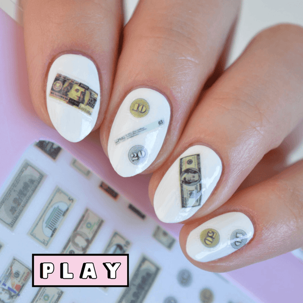Moolah PLAY Nail Art Sticker