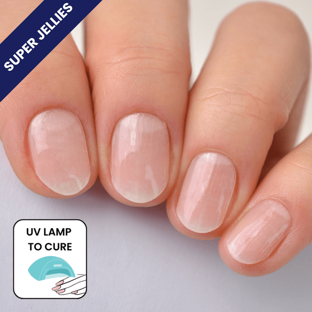 Natural | Super Jellies DIY Hard Semi Cured Gel Nail Wraps