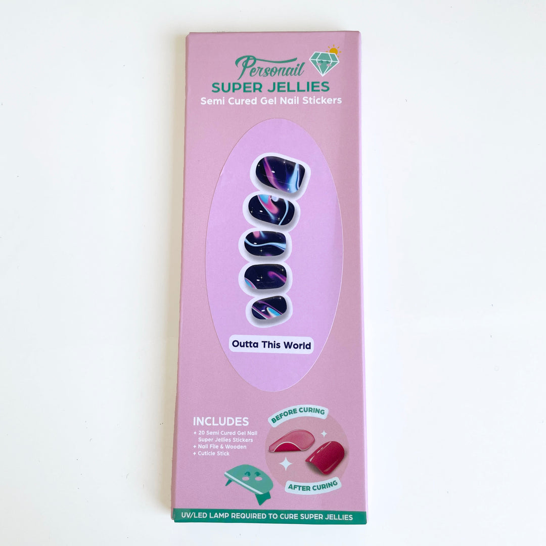 Outta This World | Super Jellies DIY Hard Semi Cured Gel Nail Wraps