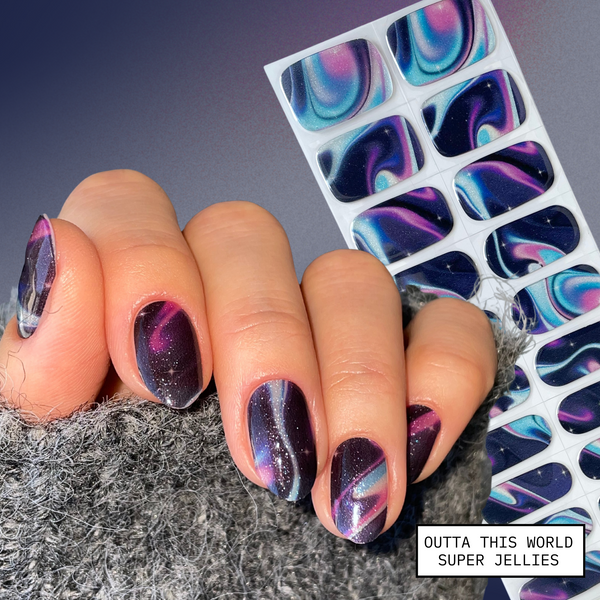 Outta This World | Super Jellies DIY Hard Semi Cured Gel Nail Wraps