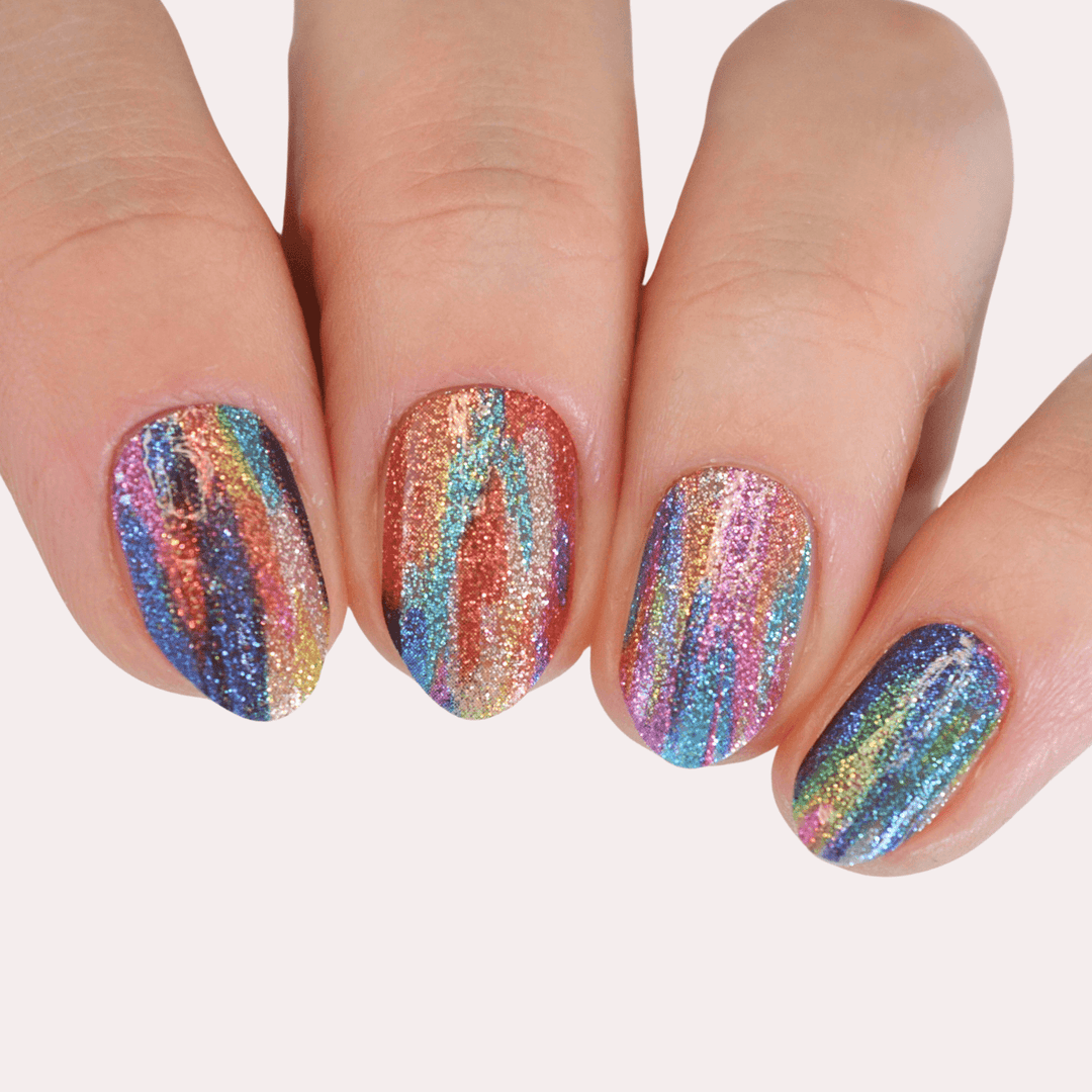 Paint | Rainbow Glitter Nail Polish Wraps