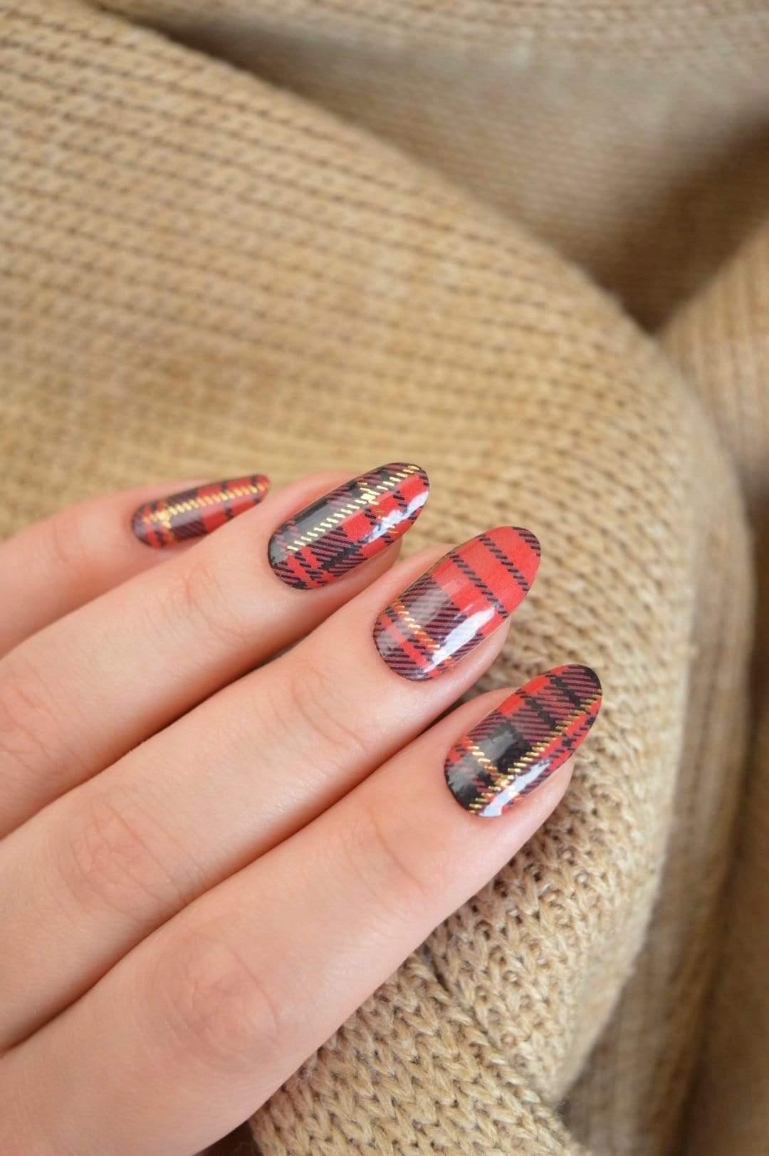 Personail Nail Wraps Tartan