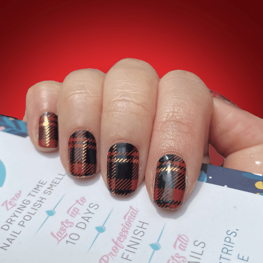 Personail Nail Wraps Tartan
