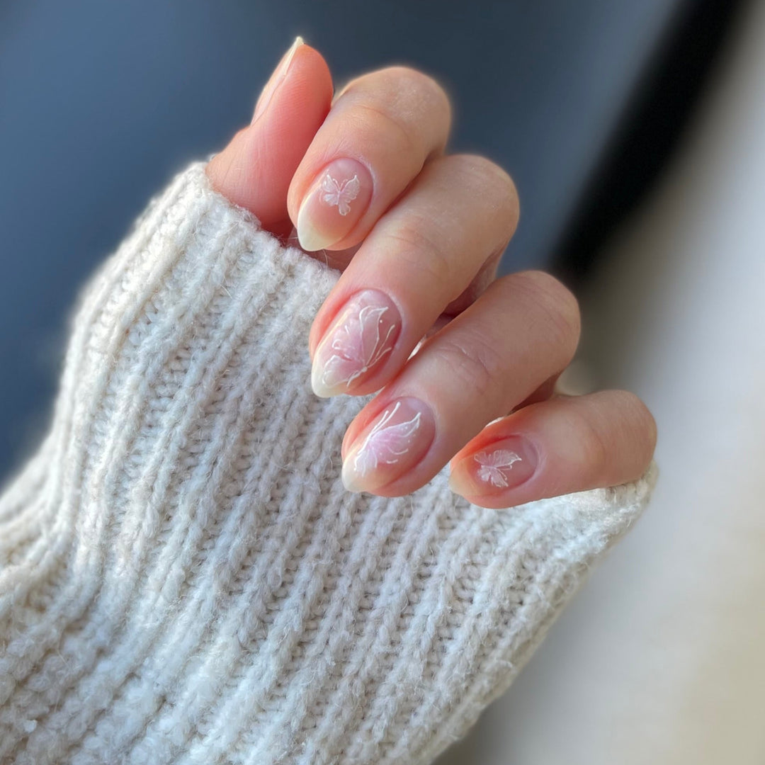 Pink Holofly Nail Art Sticker