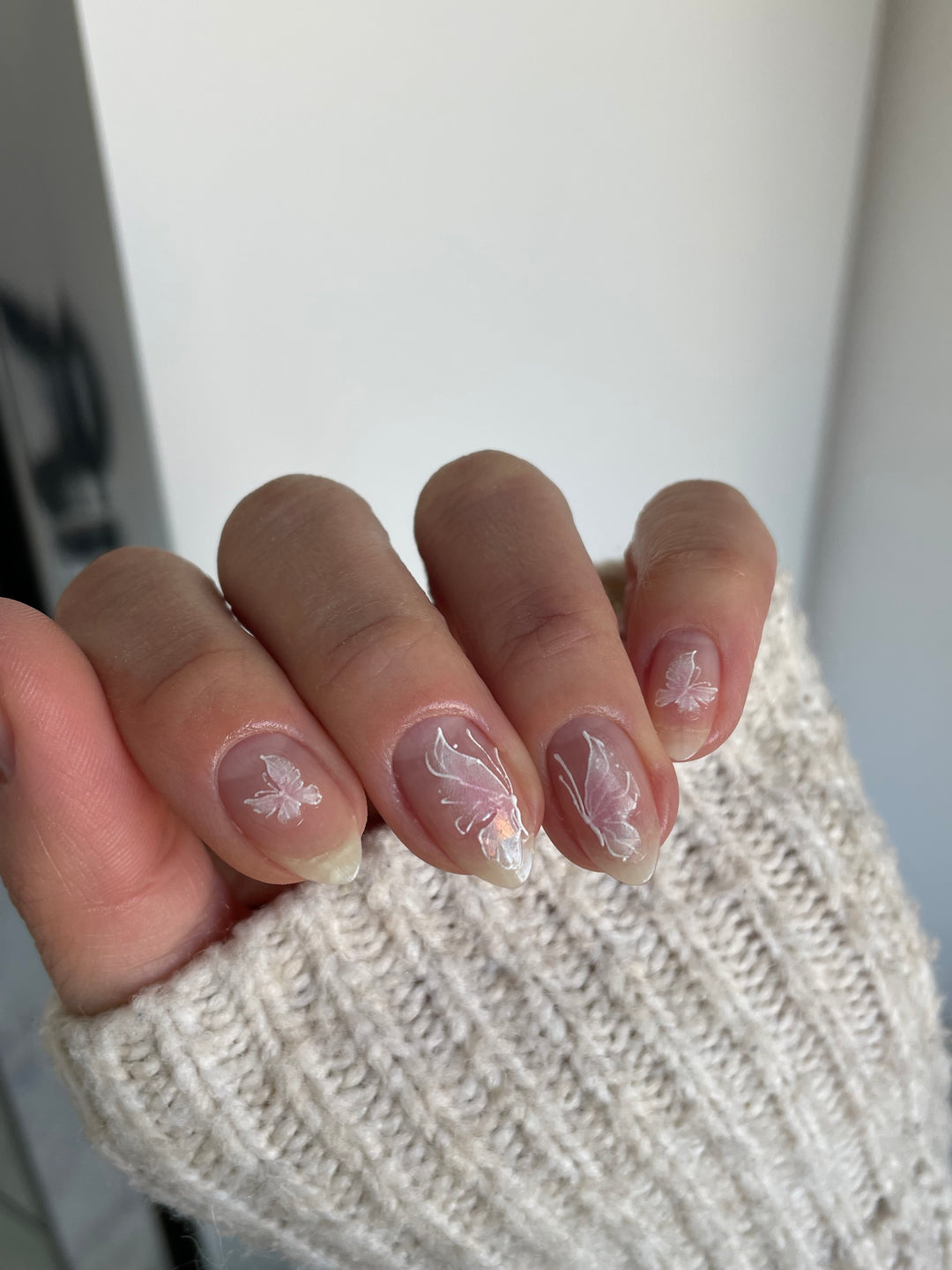 Pink Holofly Nail Art Sticker