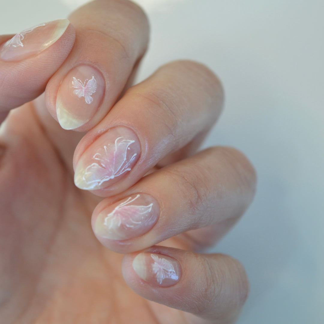 Pink Holofly Nail Art Sticker