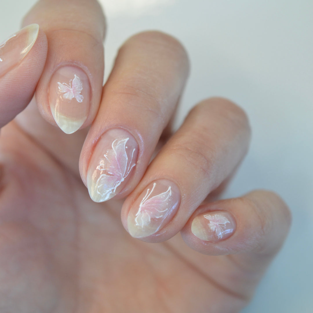 Pink Holofly Nail Art Sticker