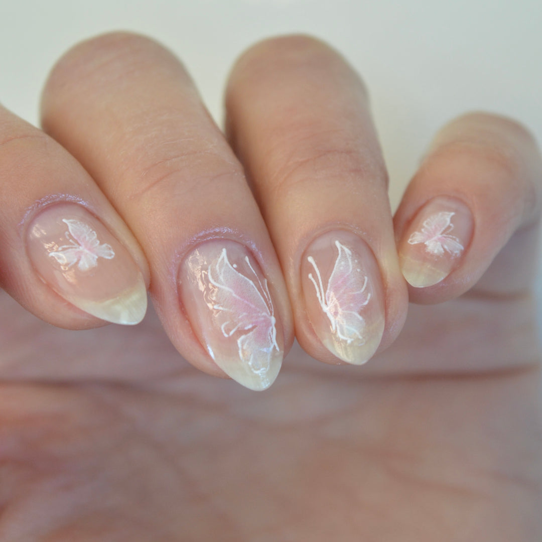 Pink Holofly Nail Art Sticker