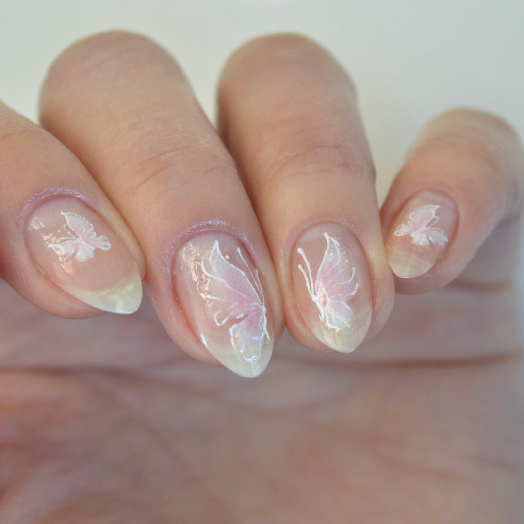 Pink Holofly Nail Art Sticker