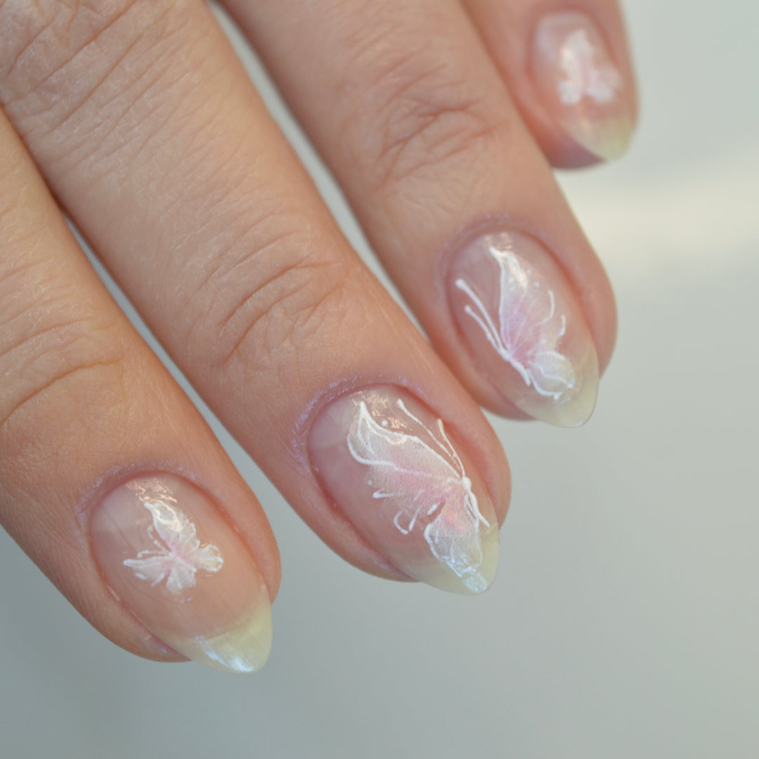 Pink Holofly Nail Art Sticker