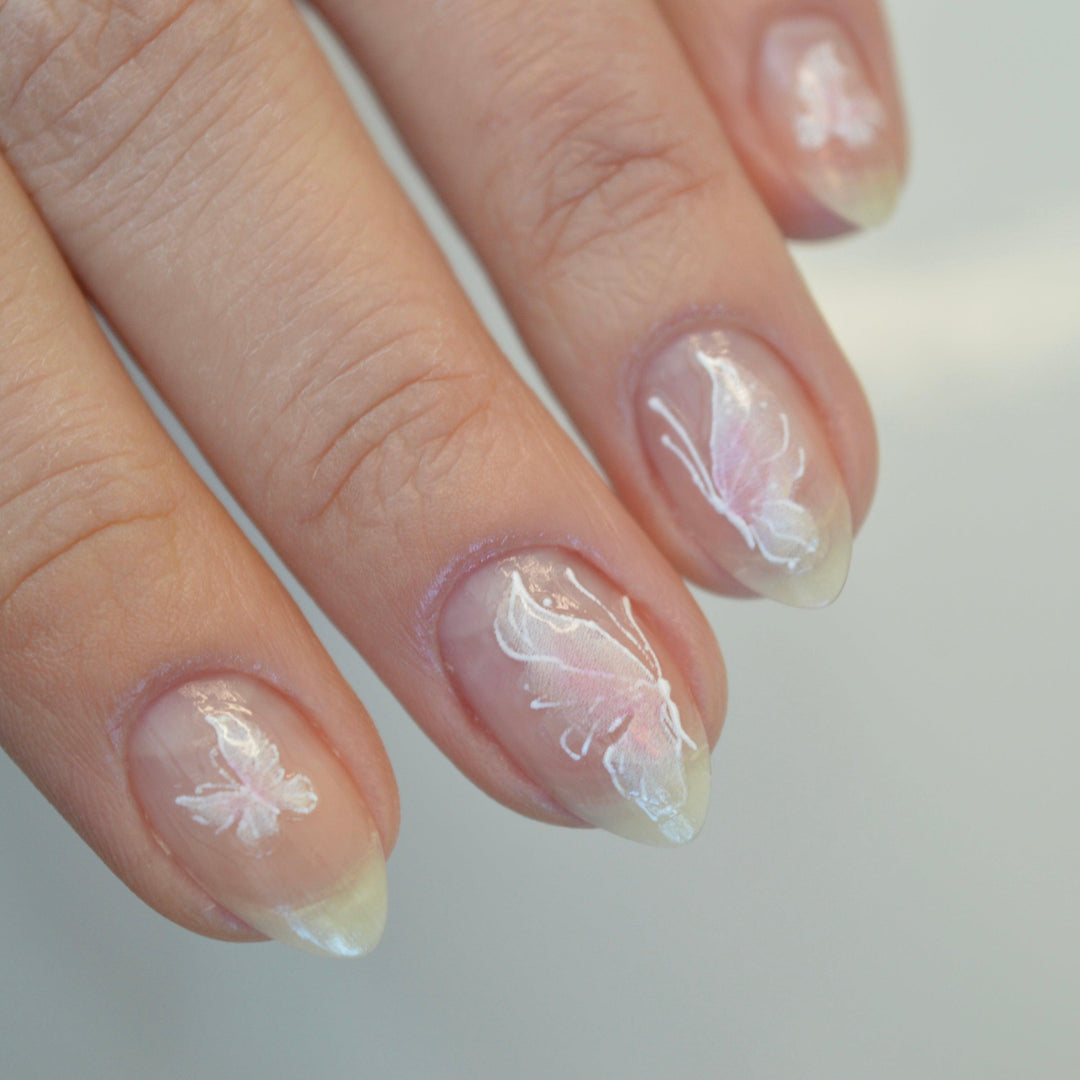 Pink Holofly Nail Art Sticker