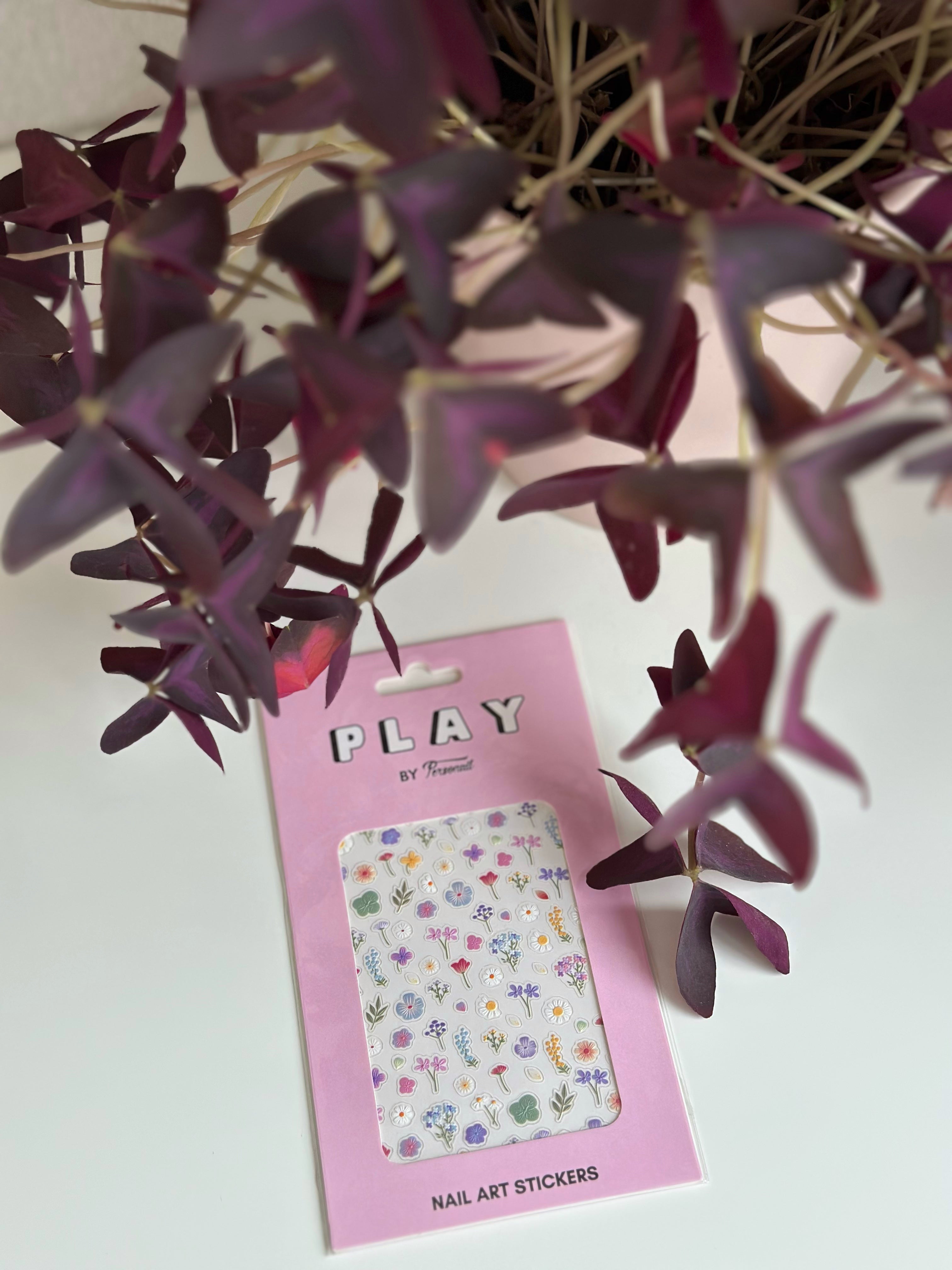 Purple Violet PLAY Nail Art Sticker